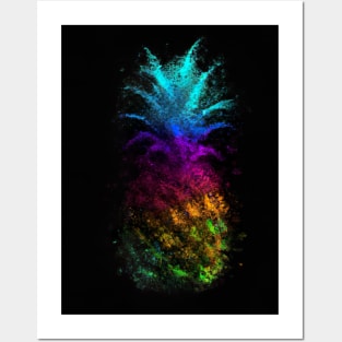 Rainbow Pineapple Posters and Art